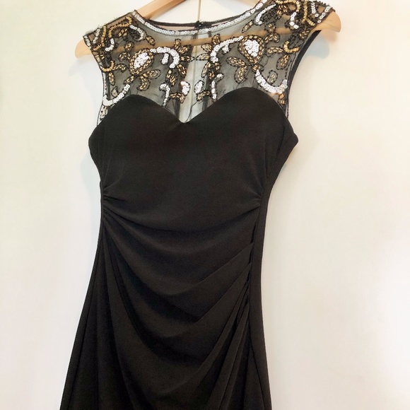 B. Smart Sequin-Mesh Cocktail Dress - Picture 2 of 3